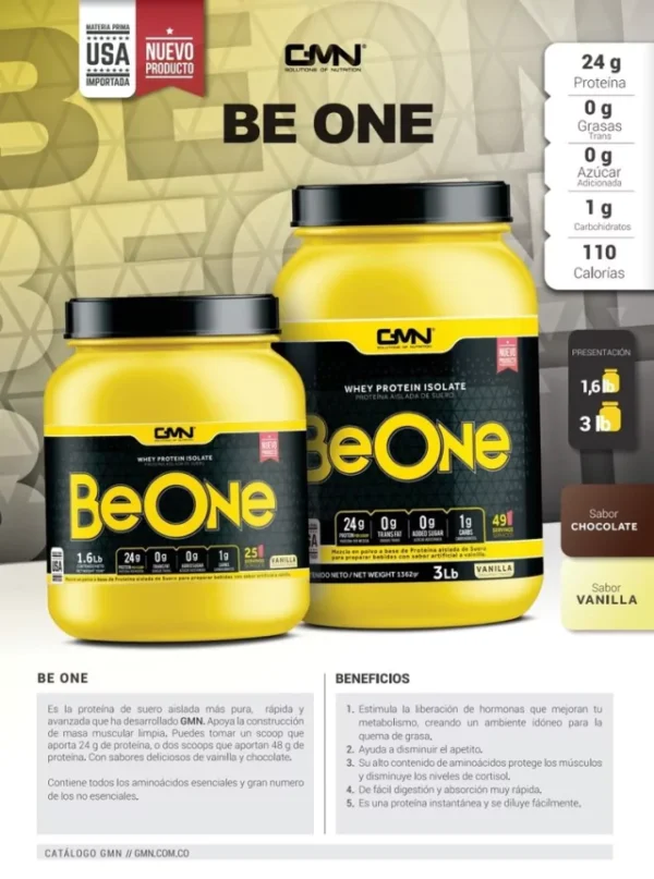 PROTEÍNA BE ONE X 3 LIBRAS 0% AZUCAR